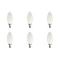 thumbnail image 2 of 8W C11 LED - Frosted - Candelabra base - 2700K - 90 CRI - 760 Lumens - 120V - 6-Pack, 2 of 3
