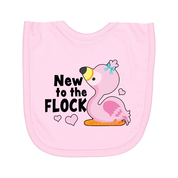 Inktastic New to the Flock Cute Baby Flamingo Newborn Bib
