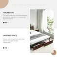 thumbnail image 3 of Tzicr King Size Bed Frame with Storage,Metal Platform Bed Frame with 2 Tier Storage Headboard and Electrical Outlet,USB Port Charging Station,Easy to Assemble,No Springs Required (Brown), 3 of 7