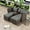 1#: Grey, variant on Harper & Bright Designs Outdoor Convertible Patio Daybed Sofa with Foldable Awning, All Weather PE Rattan Double Lounge Chair Loveseat Sofa with Cup Holders and Storage Boxes for Poolside, Grey