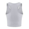 thumbnail image 4 of Hpapadks Women Tank Tops Casual Solid Hiking Sleeveless Vest Tanks Workout Yoga Crop Tops Camisole Tops for Women Grey S, 4 of 4