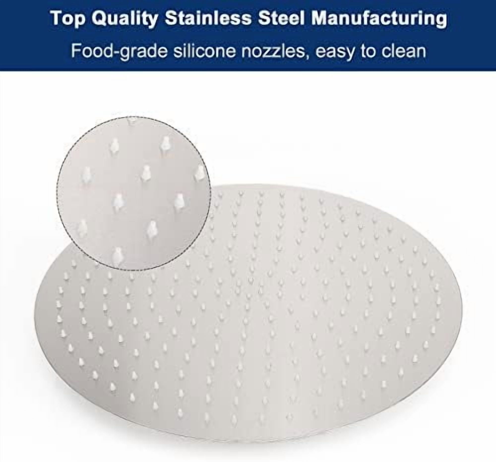 Rain Shower Head, Ultra-Thin Design-Pressure Boosting, Awesome Some Experience, High Flow Stainless Steel Rainfall Head (16 Inch, Brushed Nickel)