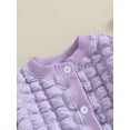 thumbnail image 6 of Suealasg Little Girls Fall Jacket Clothes 6M 1T 2T 3T 4T Kids Long Sleeve Crew Neck Button Closure Patchwork Coat Tops Autumn Casual Outwear Clothing for Toddler Baby Girls, 6 of 9