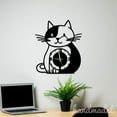 thumbnail image 4 of Handmadetneonsign Cute Cat Wall Clock Unique, Pet Year Date Round Wall Clock, Text Oversize Wall Clock 59646, 4 of 5