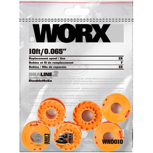 WORX DNA2 6-Pack Grass Trimmer Line for Cordless Series WG150s, 151s, 152, 155s, 160, 165,... by Worx Tools