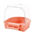 thumbnail image 4 of DOLITY Pet Bird Bath Box Bathing Tub Bath Box Shower Caged Parrot Bathing Tub for Small Orange Pink, 4 of 9