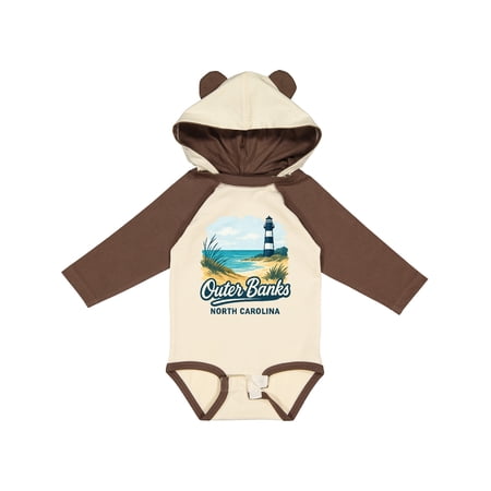 Inktastic Outer Banks North Carolina Boys or Girls Long Sleeve Baby Bodysuit