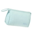 thumbnail image 1 of Bolsa de maquillaje de cuero PU Unique Bargains organizadora de brochas Azul claro 22.5x8x16cm, 1 of 1