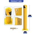 thumbnail image 2 of Uforic 36" x 4.5" Steel Safety Bollard Post, Parking Bollard for Warehouse, Yellow, 1PACK, 2 of 10