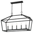 thumbnail image 4 of Matte Black Five Light Linear Chandelier from the Townsend Collection, 4 of 5