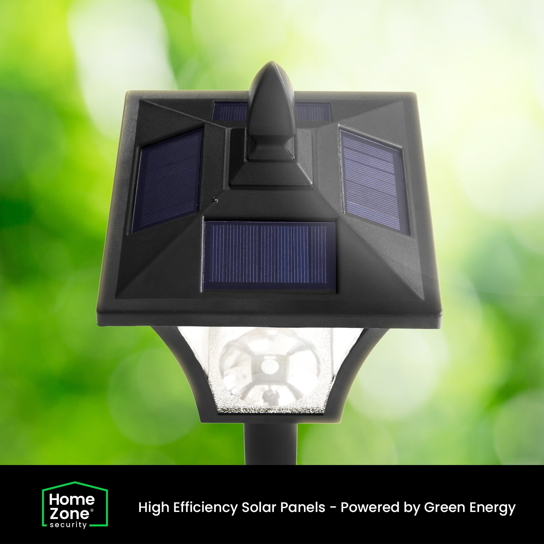Home Zone Solar Powered Outdoor Post Lamp Light, 69" Tall Decorative Garden Landscape Post Lamp, 8 Hours Runtime, Adjustable Height, Dusk to Dawn