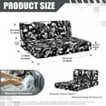 thumbnail image 2 of Pzuqiu Camo Black Rv Dinette Cushion Covers 2 Piece Camper Decor Keeps Seat Clean Stretch RV Sofa Seat Slipcovers for RV Car Couch for Campers, 2 of 7