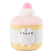 GUND Pusheen Strawberry Sponge Cake Plush, Squishy Toy, Collectible Plush Toy, Dessert Plush, Cat Stuffed Animal for Ages 8 and Up, Pink, 6”