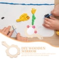 thumbnail image 4 of 10pcs Adorable Kids Mirrors DIY Printing Hand Mirrors Wooden Small Mirors, 4 of 8