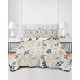 thumbnail image 2 of Quilts Queen Size Bedding Set, Spring Floral Reversible Summer Quilt 3 Pieces, Farmhouse Flowers Rustic Art Lightweight Bedspreads Coverlets with 2 Pillow Shams for All Seasons, 2 of 5