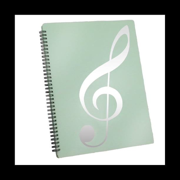 Carpeta de Partituras, Capacidad de 60 PáGinas, Carpeta/Soporte para Partituras, Se Adapta Al TamañO de Carta A4, Escribible y Desmontable (Verde)