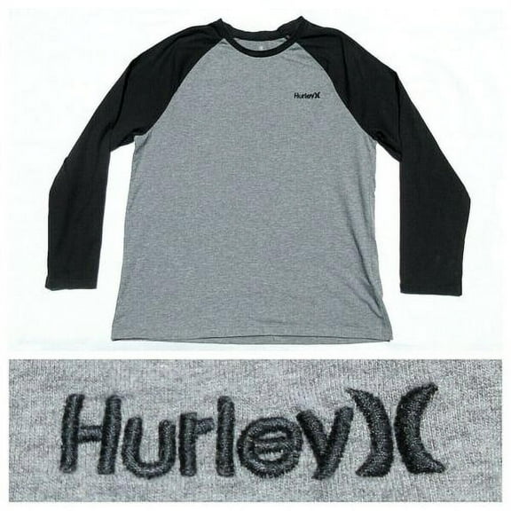 Hurley Mens Long Sleeve shirt (Gray, Medium)