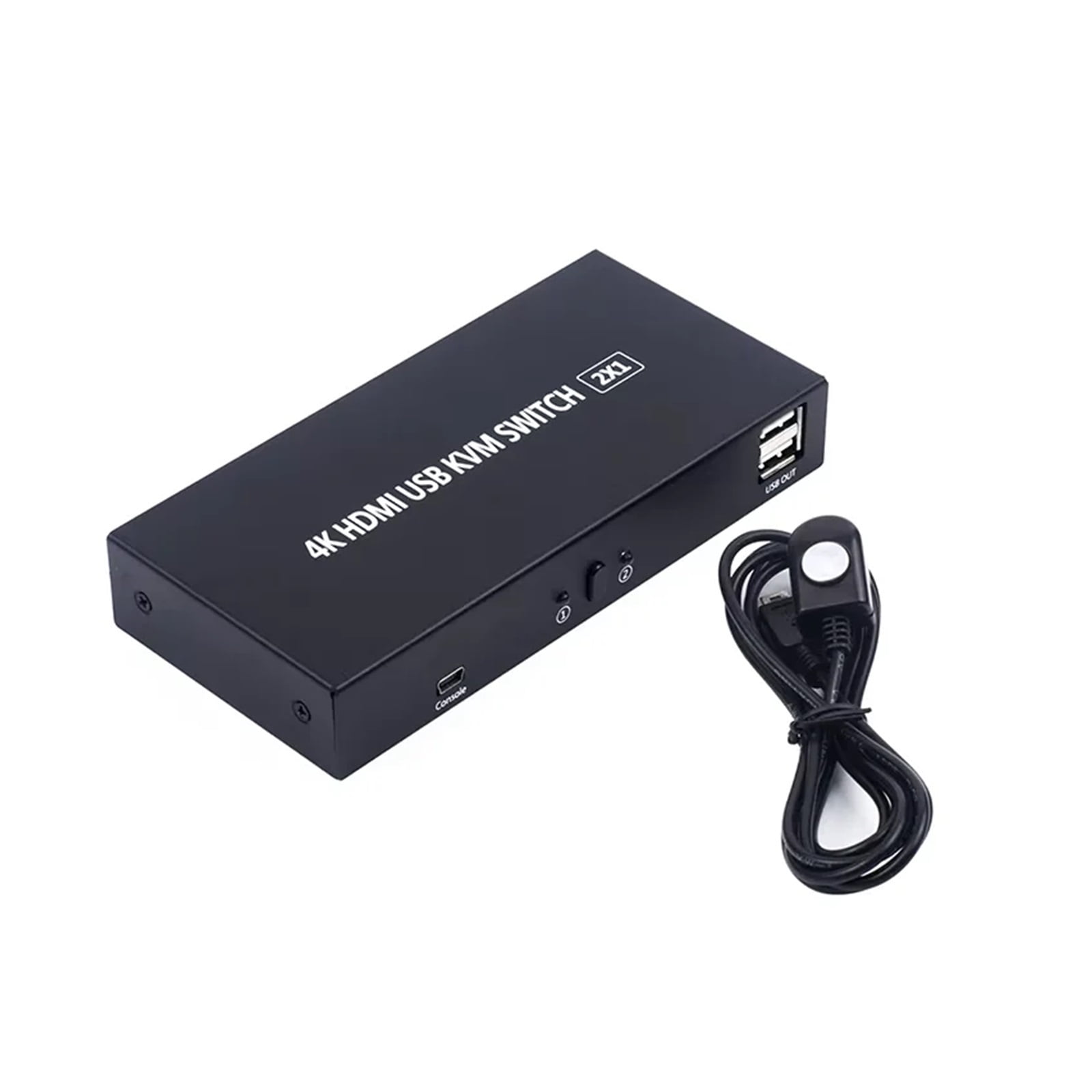 2 Port KVM Switch -compatible USB Converter HD Two Computer Hosts Share Keyboard Mouse Display USB Printer Sharing Device