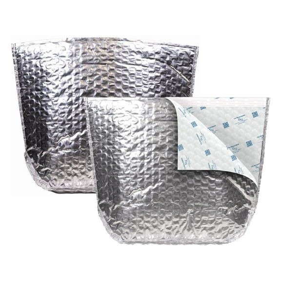 The Boxery Foil Insulated Box Bubble Liners for Shipping Perishables 10 x 10 x 10" – Pack of 10 Thermal Bubble Mailers for Cold & Hot Food – Reusable Foil Lined Shipping Bags