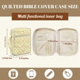 thumbnail image 5 of FOR U DESIGNS Flower Cross Pattern Bible Cover Case Lightweight Bible Carrying Case Quilted Book Cover Bibles Organizer Cases Bible Carrier with Handle and Zipper, 5 of 7