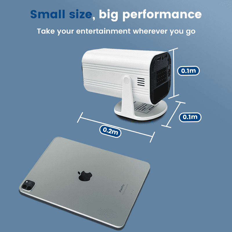 Mini Portable Projector, 1080P Smart Projector Android 11, 60W High Brightness for Daytime Use, WiFi HDMI/USB, 180° Rotation Home/Outdoor Projector