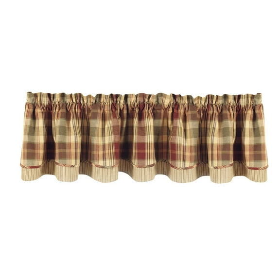 Park Designs Red Saffron Layer Valance 16''L