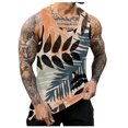 thumbnail image 1 of Mens Summer Surf Beach Tank Top Large Size Casual Breathable Sleeveless Top Loose Print Tank Top Man Shirt S, 1 of 5
