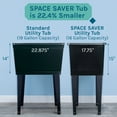 thumbnail image 4 of TEHILA Black Freestanding Floor Mount Space Saver Utility Sink with Black Faucet for Laundry Room, 4 of 10