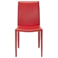 thumbnail image 4 of SAFAVIEH Karna 19" H Modern Fully Upholstered Dining Chair, Red, Set of 2, 4 of 10