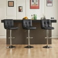 thumbnail image 2 of 4-Piece Bar Stool Set, 24-Inch Bar Height Bar Stools, Modern Upholstered Stools, Black, 2 of 6