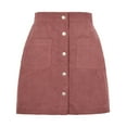thumbnail image 5 of JAKANYQ Woman's Skirts Short Solid High Waist Zipper Autumn Winter Corduroy Hip Wrap Single Slim Fit Solid Skirt Loose Comfortable, 5 of 5