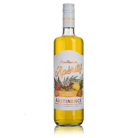 Abstinence Spirits Lemon Aperitif , Award Winning Non-Alcoholic Spirit , 750ml