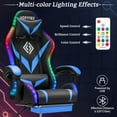 Hoffree Gaming Chair with Bluetooth Speakers Office Chair with Footrest