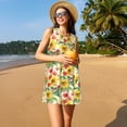 thumbnail image 3 of Fotbe Sunflower Cornflower Poppy Vestido de Verano sin Mangas para Mujer – Vestido Midi Línea A, Estilo Camiseta Floral, Vestido Playero Casual y Fluido, 3 of 7