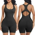 thumbnail image 2 of Riecok Plus Size Shapewear Bodysuit Seamless Stretchy Sleeveless Jumpsuits Solid Spaghetti Strap Workout Yoga Shapewear, 2 of 5