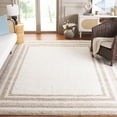 thumbnail image 2 of SAFAVIEH Border & Stripe Hyram Bordered Shag Area Rug, Ivory/Beige, 8' x 10', 2 of 8