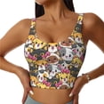 thumbnail image 1 of Fotbe Cute Cat Cartoon Sujetador Deportivo Largo sin Aros para Mujer con Almohadillas y Soporte Medio, Transpirable y Absorbente, Camiseta Tipo Chaleco o Tank Top-XX-Large, 1 of 8