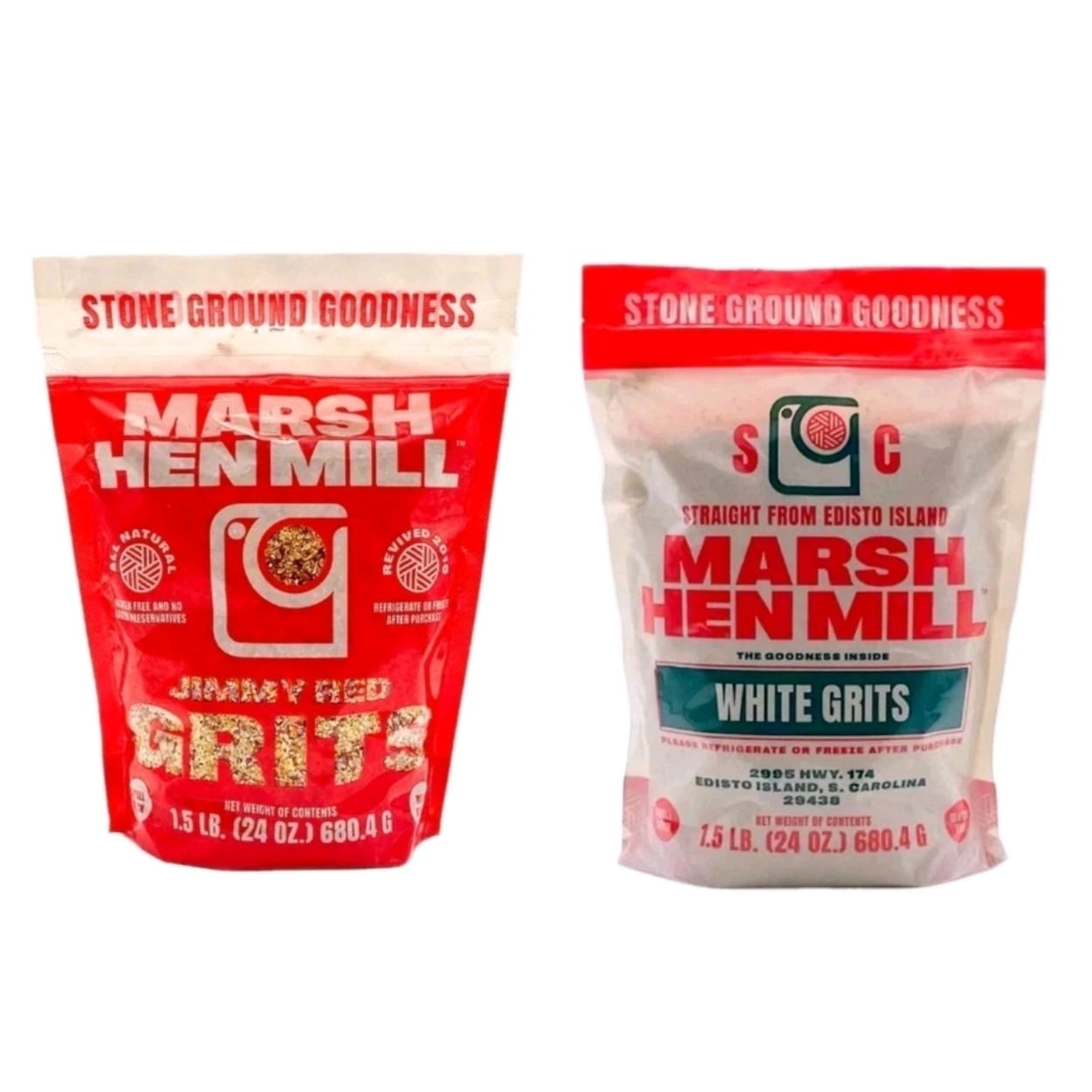 Old School Stone Ground White Corn Grits - Non-GMO 30 Ounce Bag