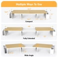 thumbnail image 3 of Desk Dual Monitor Stand Riser With Drawer  Oak, 3 of 6