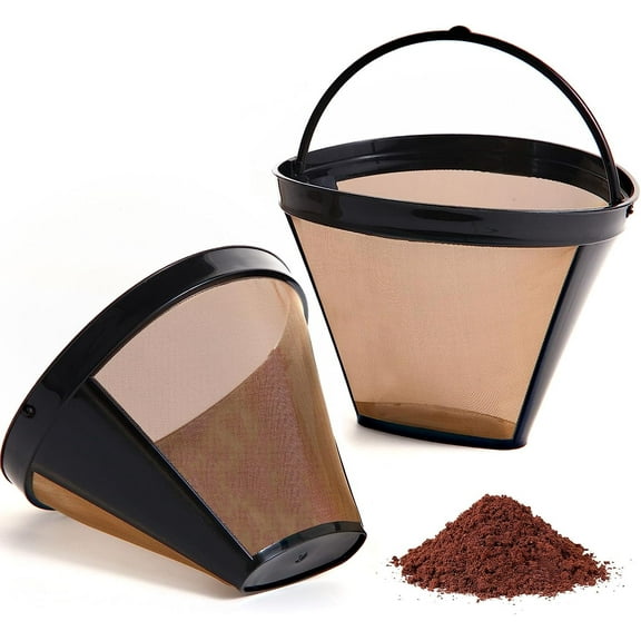 Reusable Coffee Filter for Ninja Coffee Maker, 4 cone Coffee Maker Filter #4 for Ninja Dual Brew Coffee Maker Filter Ninja Coffee Bar Brewer Ninja Coffee Accessories (2 Pack)