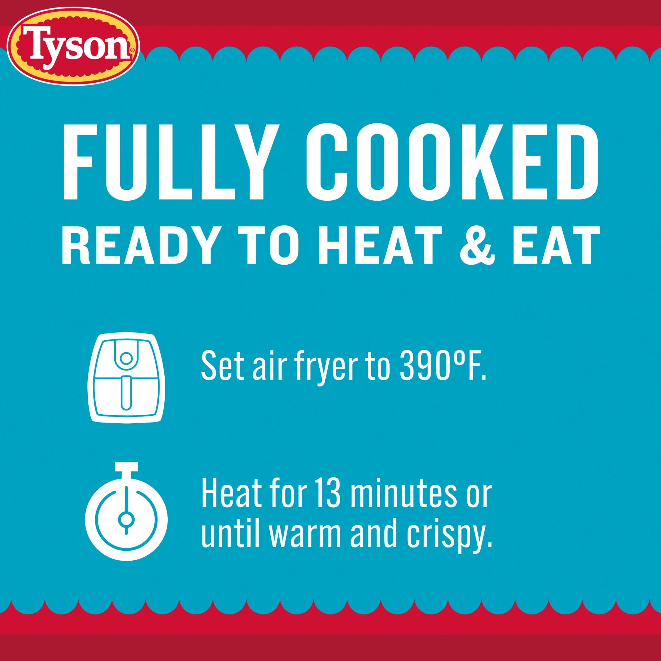 Tyson Any’tizers Crispy Boneless Chicken Nugget Bites, 24 oz (Frozen, Fully Cooked)