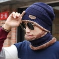 thumbnail image 5 of Conjunto de gorro y bufanda de invierno para hombre y mujer, gorro de punto cálido, gorro de invierno con forro polar grueso, calentador de cuello para hombres y mujeres, 5 of 5