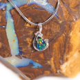 thumbnail image 1 of ENCHANTED CASTLE 14KT WHITE GOLD &amp; DIAMOND AUSTRALIAN BLACK OPAL NECKLACE, 1 of 5