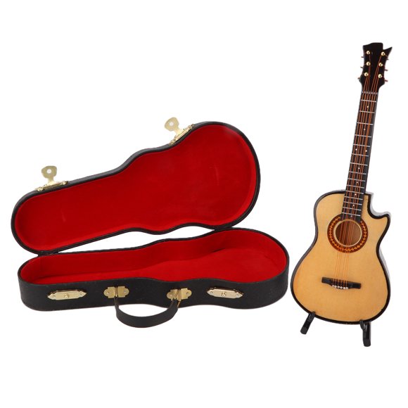 Mini Musical Instrument, Wooden Miniature Guitar Guitar Model Mini Guitar Musical Instrument Miniature Guitar Decoration For Home Decoration L
