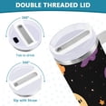 thumbnail image 3 of Yayeee 30oz Stainless Steel Tumbler with Straw and Handle Double-Wall Insulated Travel Water Bottle, Black Halloween Ghosts, 3 of 8