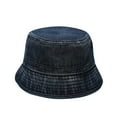 thumbnail image 2 of Fesfesfes Adult Bucket Hat Solid Denim Sunshade Hat Fisherman's Hat Basin Hat Outdoor Hat, 2 of 3