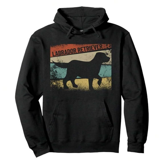 Retro Labrador Retriever Dog Breed Silhouette Lab Pullover Hoodie Hoodie Outdoor Hoodies, Pullovers, And Sweatshirts,Graphic Hoodie Sudaderas Para Hombre
