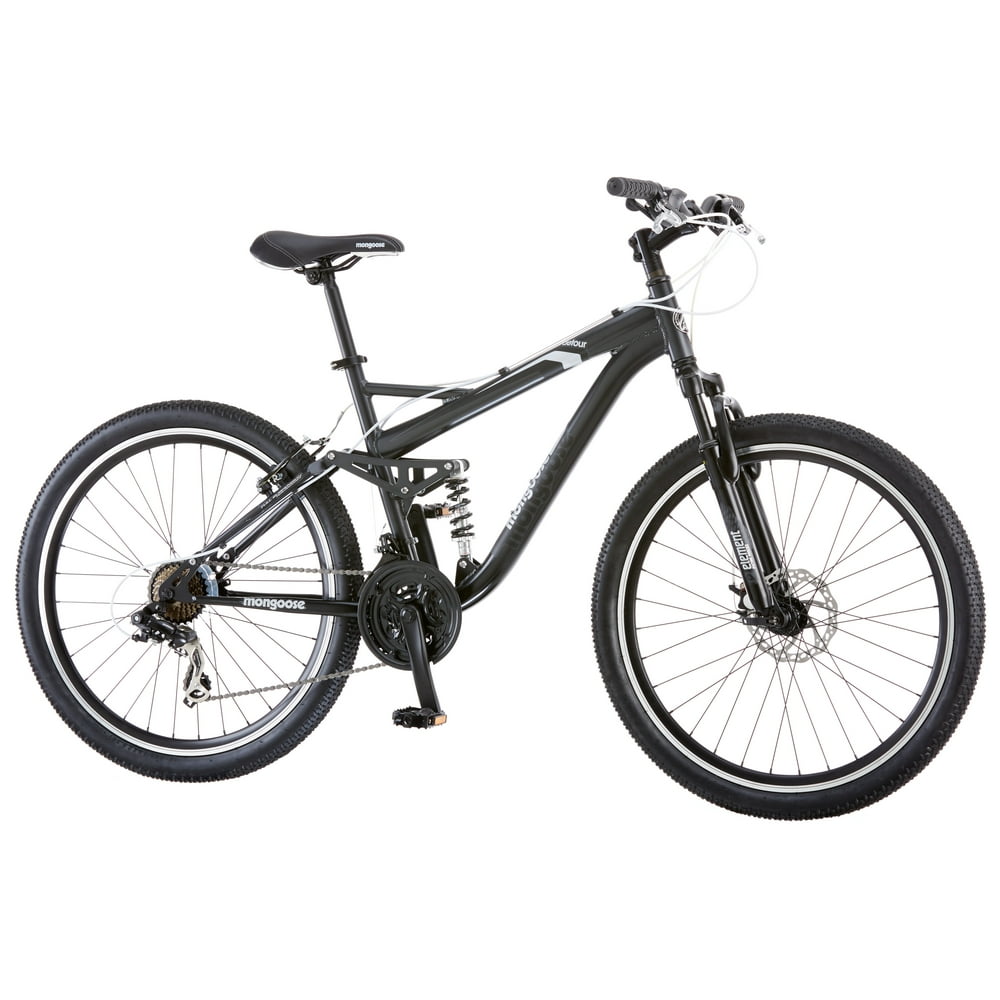 Mongoose Detour Men's Mountain Bike, 26" wheels, 21 speeds, Grey