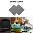 thumbnail image 2 of Masteelf 4 Pcs Pot Pad Pattern Placemat Kitchen Wok Mat 18X18CM Grey, 2 of 8