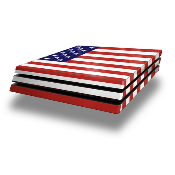 WraptorSkinz PS4 Pro Skin Wrap USA American Flag 01 - Decal Style Skin fits Sony PlayStation 4 Pro Console